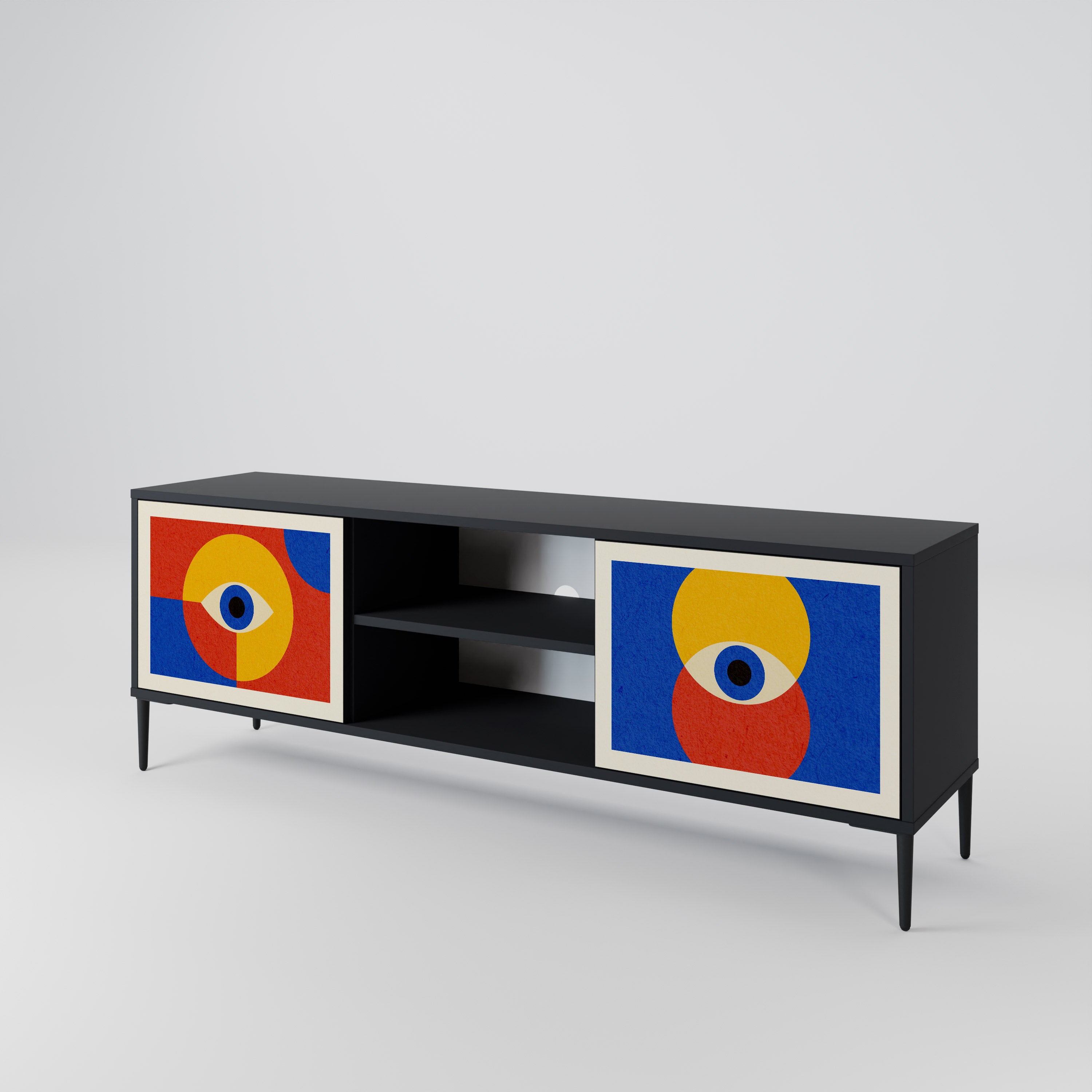 GEOMETRIC EYES 2-Door TV Cabinet