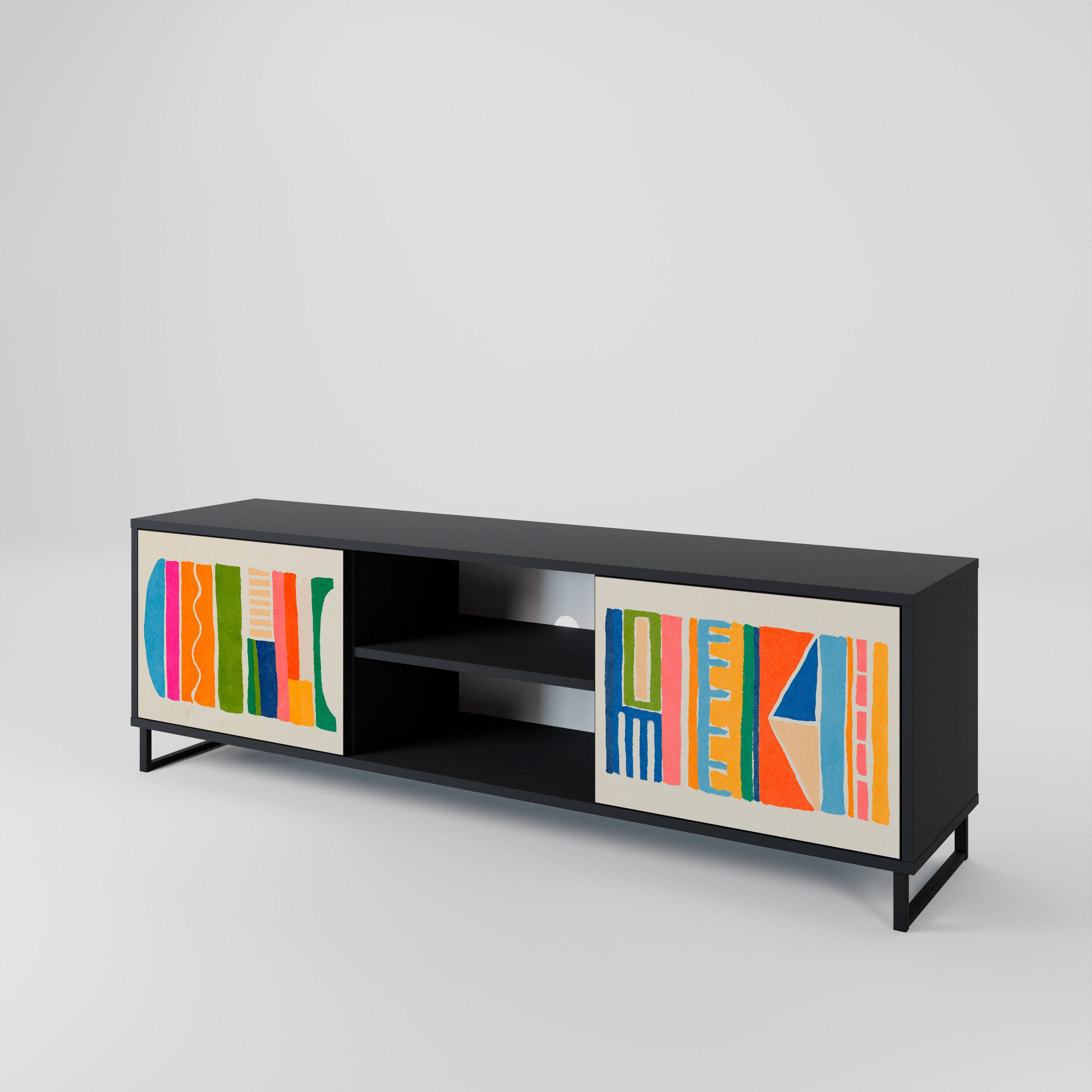 GEOMETRIC SHINE 2-Door TV Cabinet
