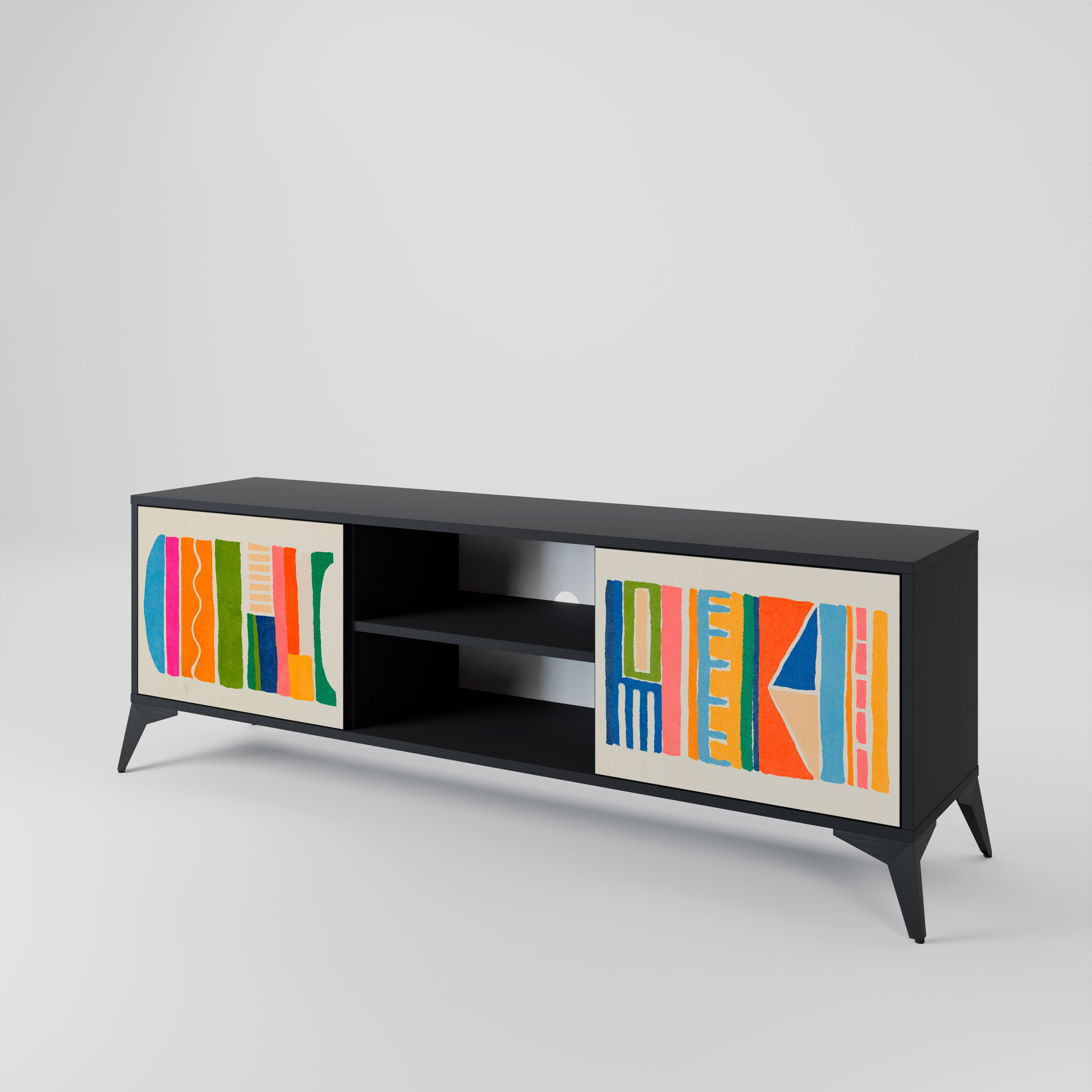 GEOMETRIC SHINE 2-Door TV Cabinet
