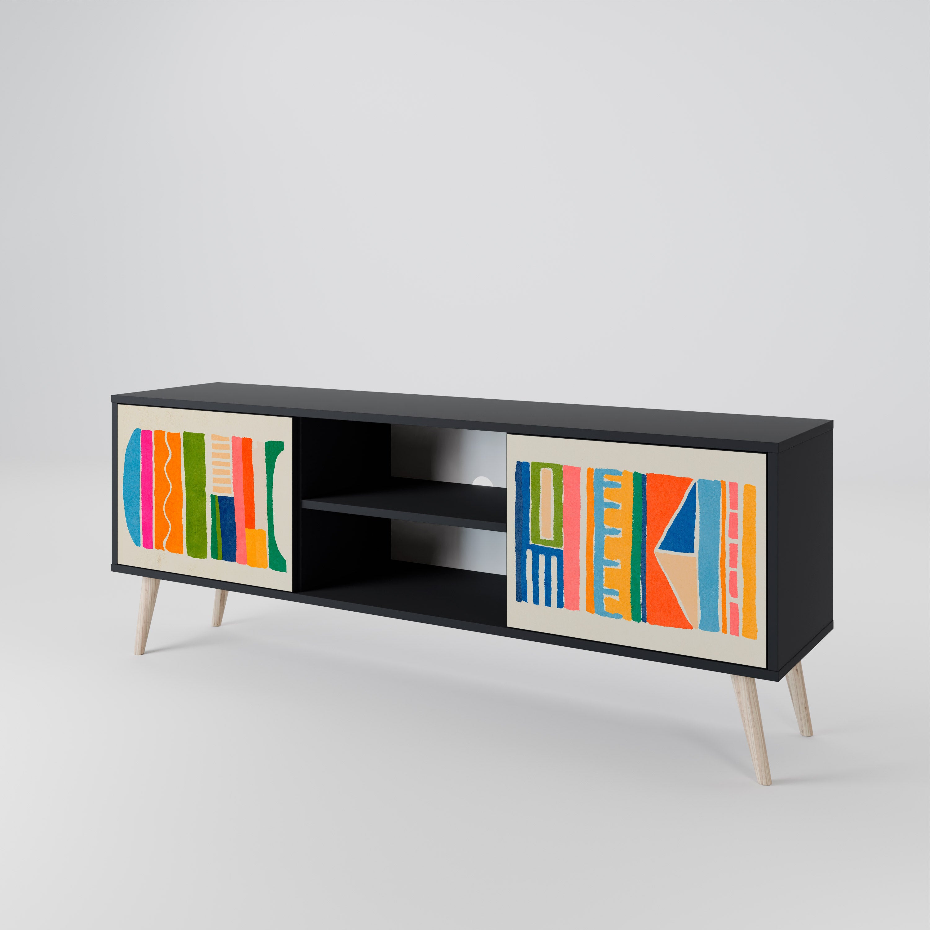 GEOMETRIC SHINE 2-Door TV Cabinet