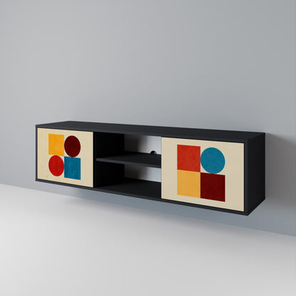 GEOMETRIC PUZZLE Dvoudveřový TV stolek