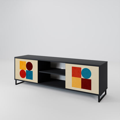 GEOMETRIC PUZZLE Dvoudveřový TV stolek