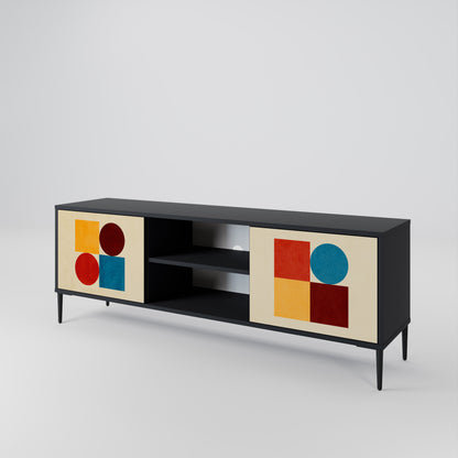 GEOMETRIC PUZZLE Dvoudveřový TV stolek