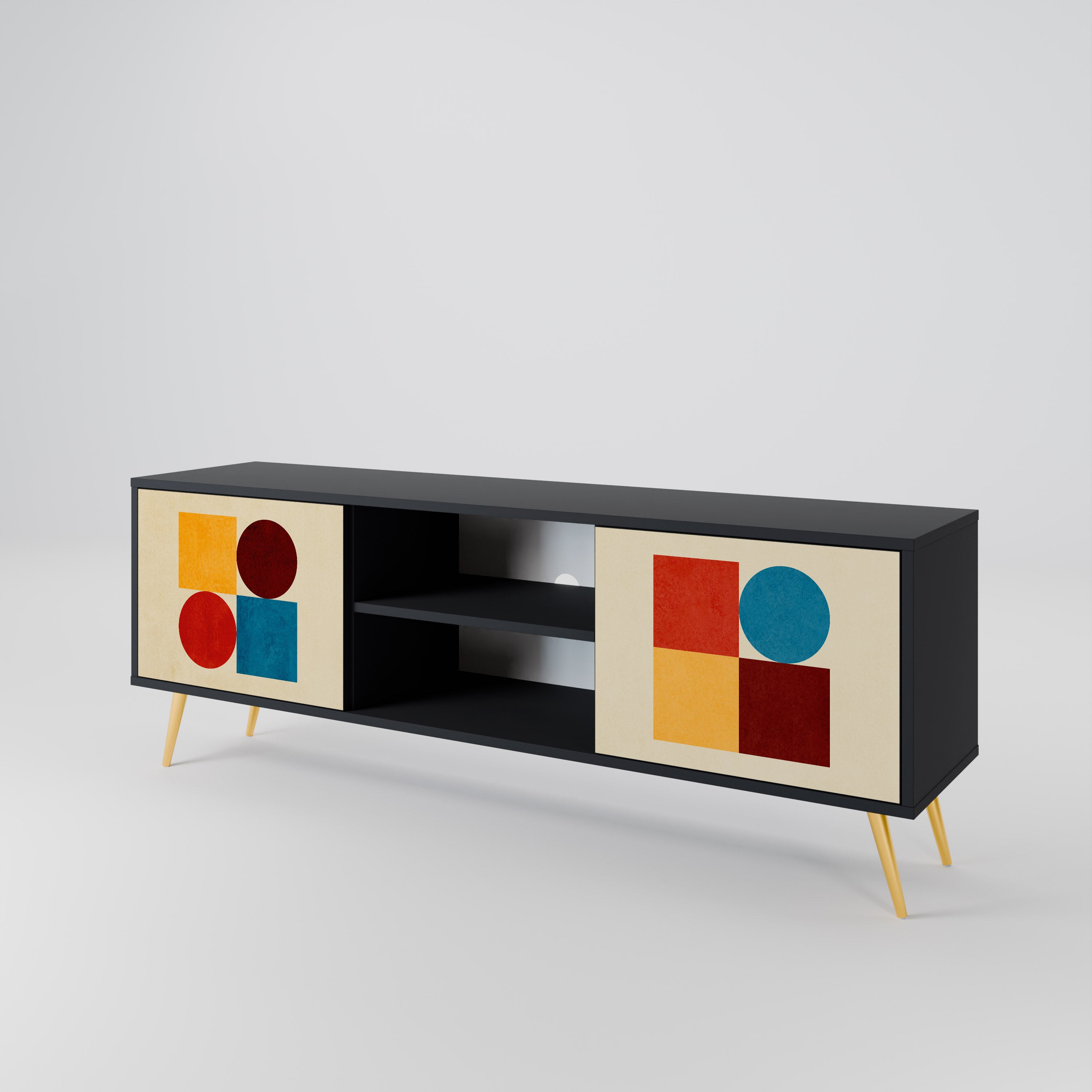 GEOMETRIC PUZZLE 2-Door TV Cabinet