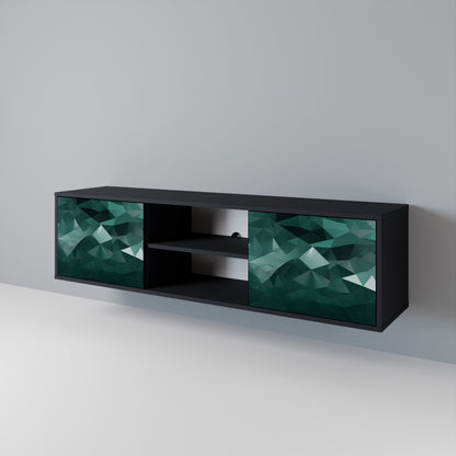 POLYGONAL FLOATING Dvoudveřový TV stolek