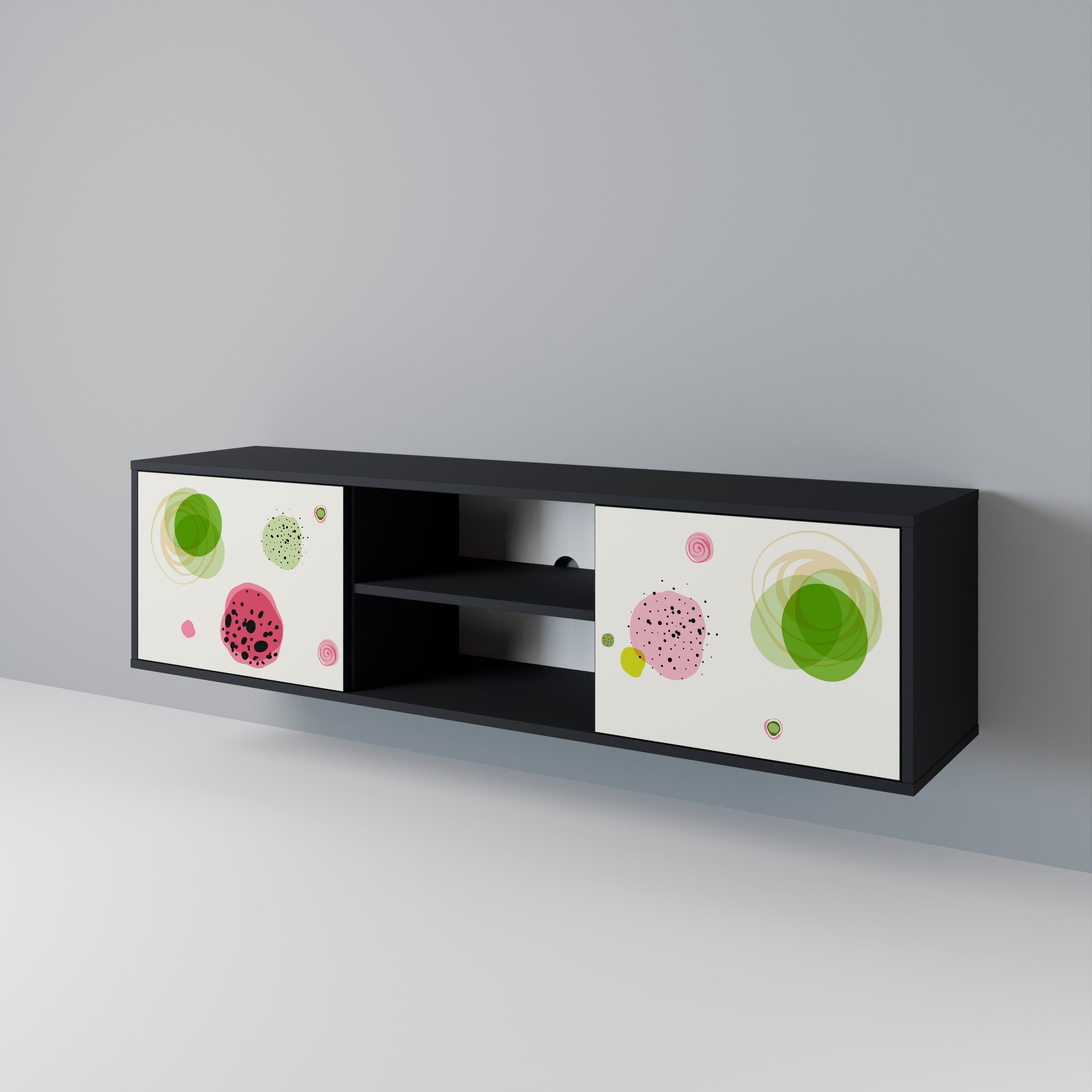 COLORFUL COSMOS 2-Door TV Cabinet