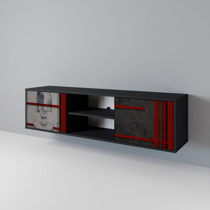 GRAY FIGURES Dvoudveřový TV stolek