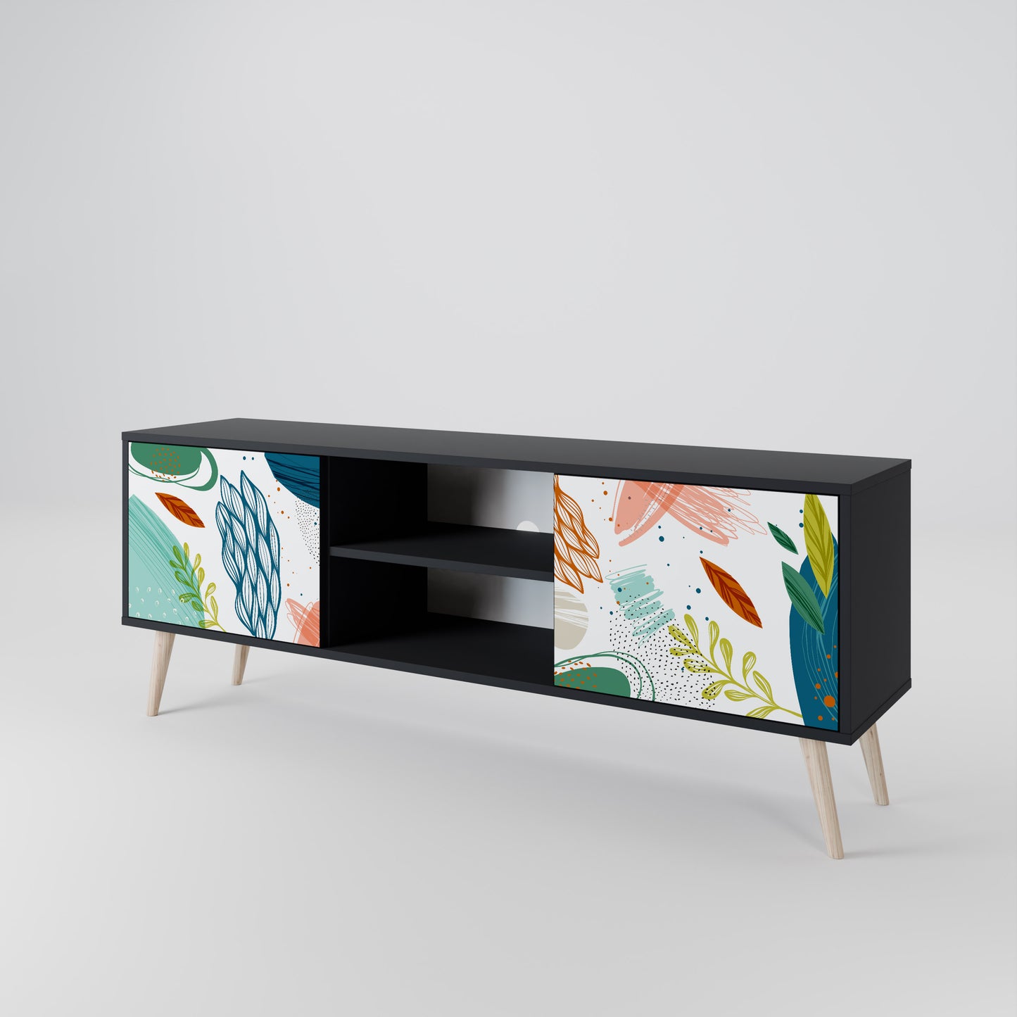 BOTANICAL HURRICANE Dvoudveřový TV stolek