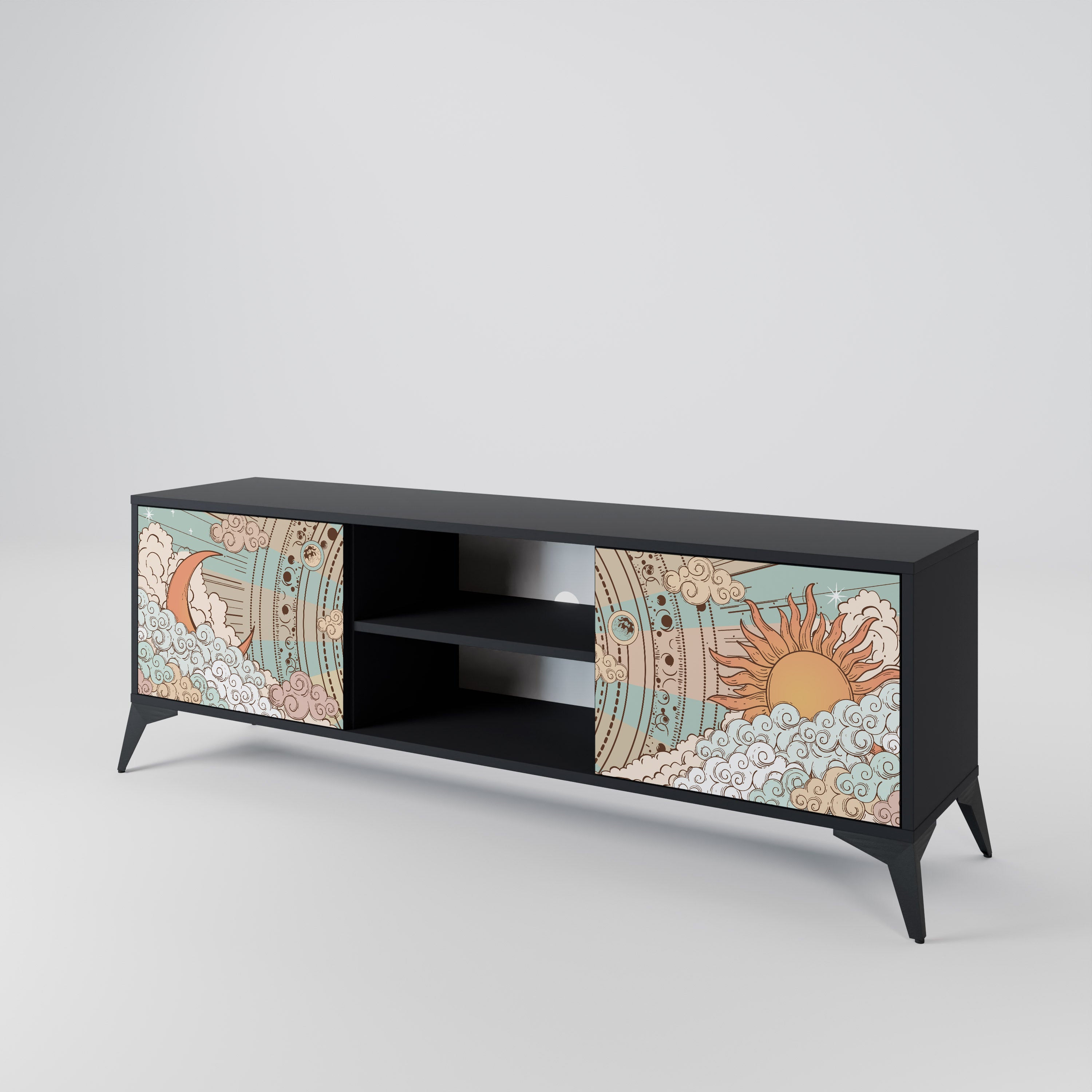 MYSTICAL STRUCTURE 2-Door TV Cabinet