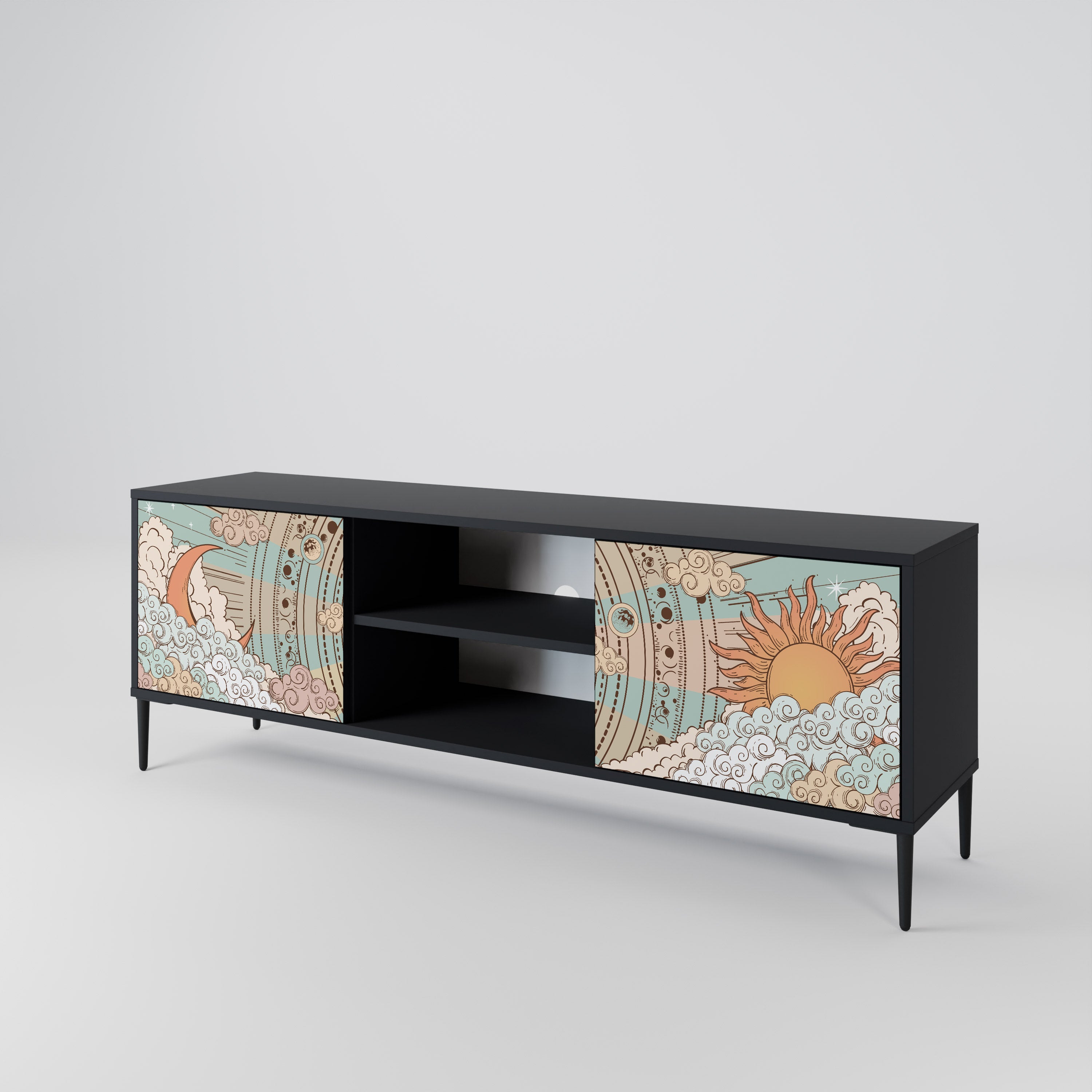 MYSTICAL STRUCTURE 2-Door TV Cabinet