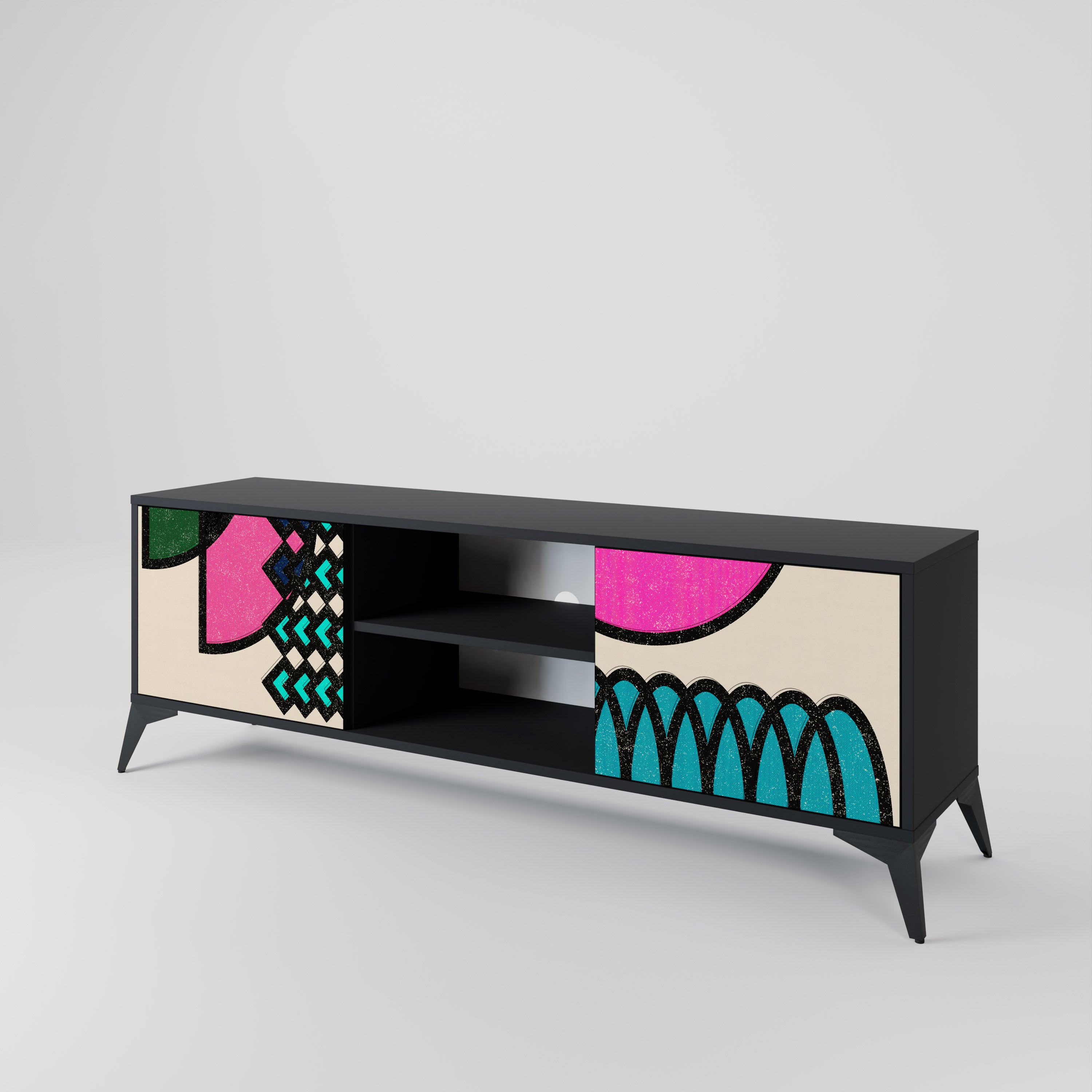 GEOMETRIC RHAPSODY 2-Door TV Cabinet