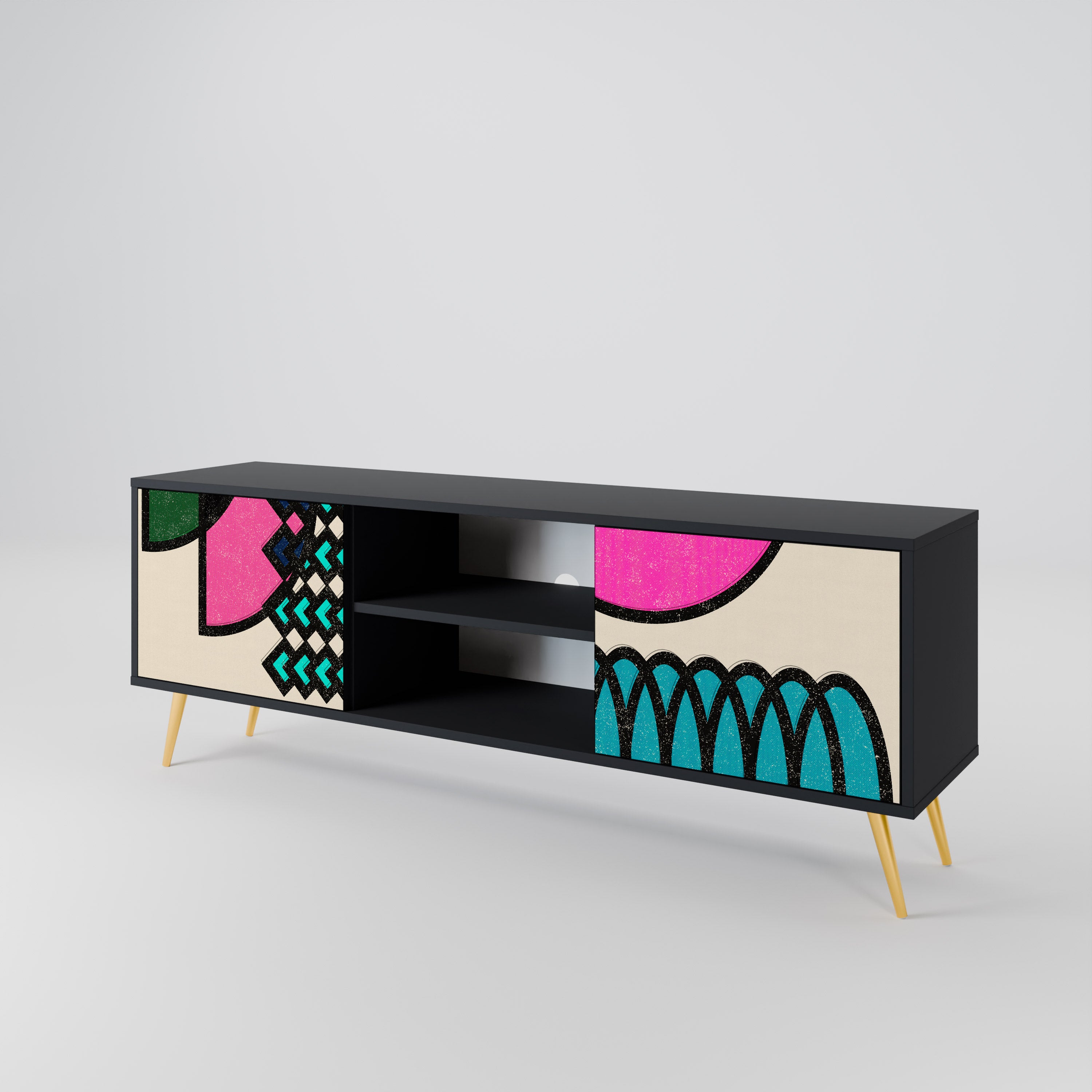 GEOMETRIC RHAPSODY 2-Door TV Cabinet