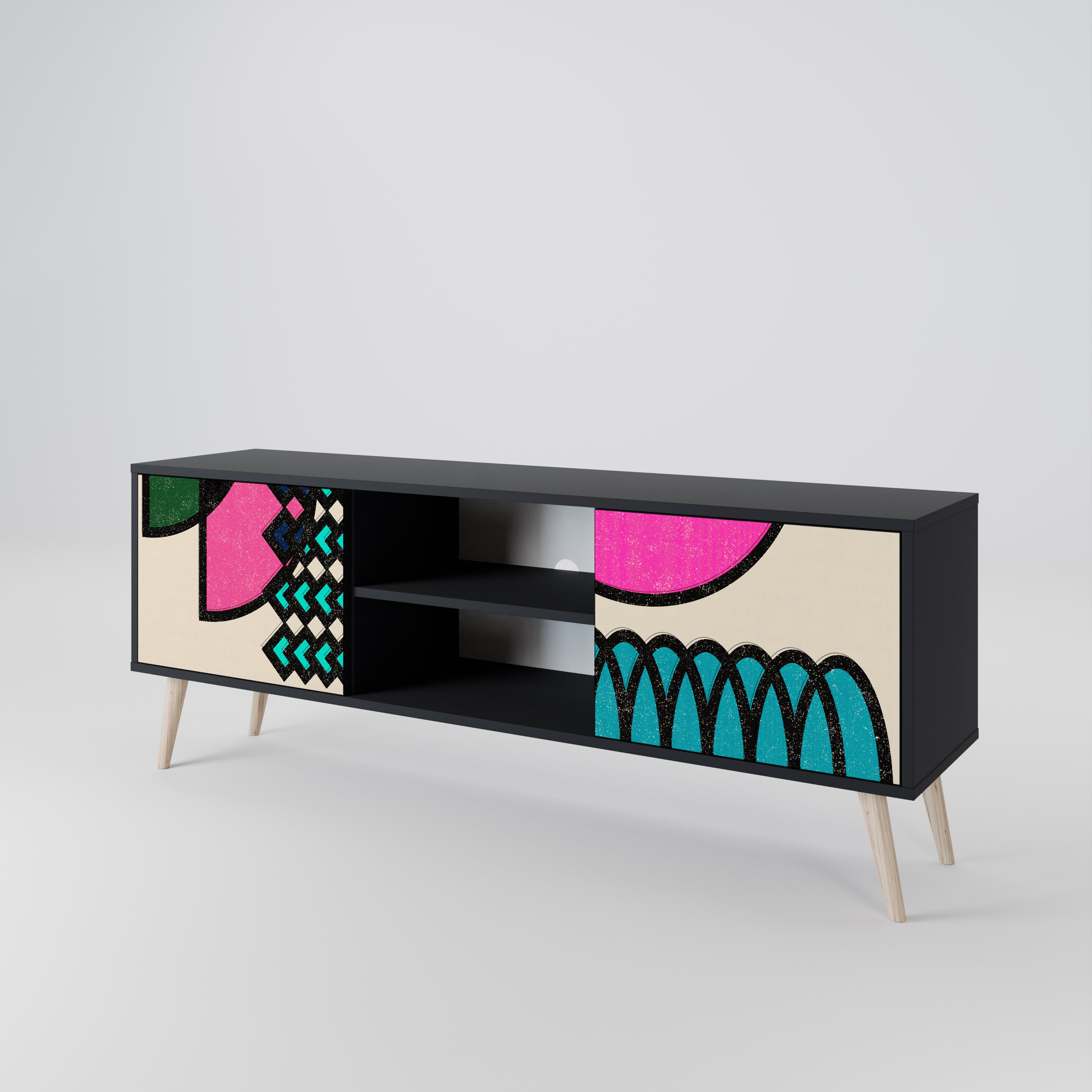 GEOMETRIC RHAPSODY 2-Door TV Cabinet