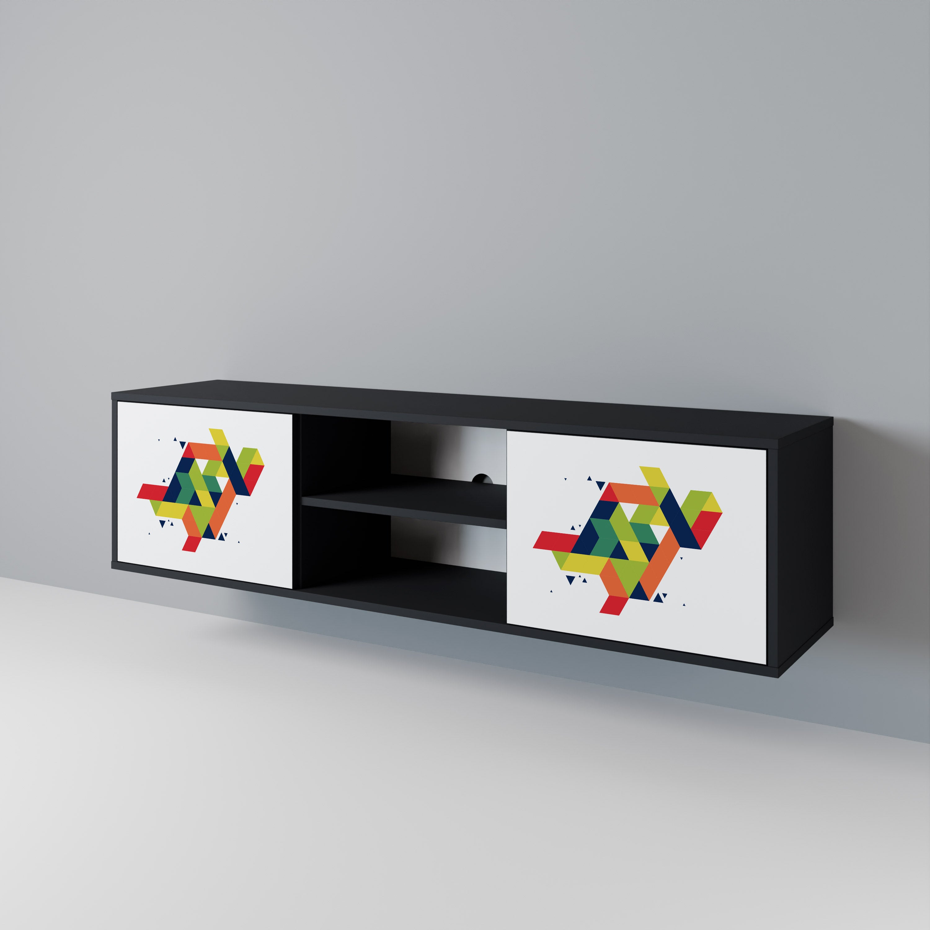 FUTURE SIGN 2-Door TV Cabinet