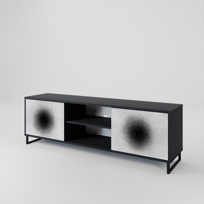 BLACK HOLE Dvoudveřový TV stolek
