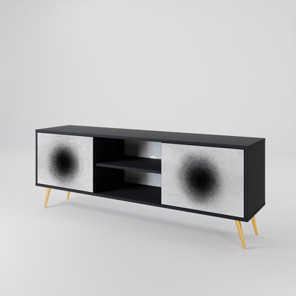 BLACK HOLE Dvoudveřový TV stolek