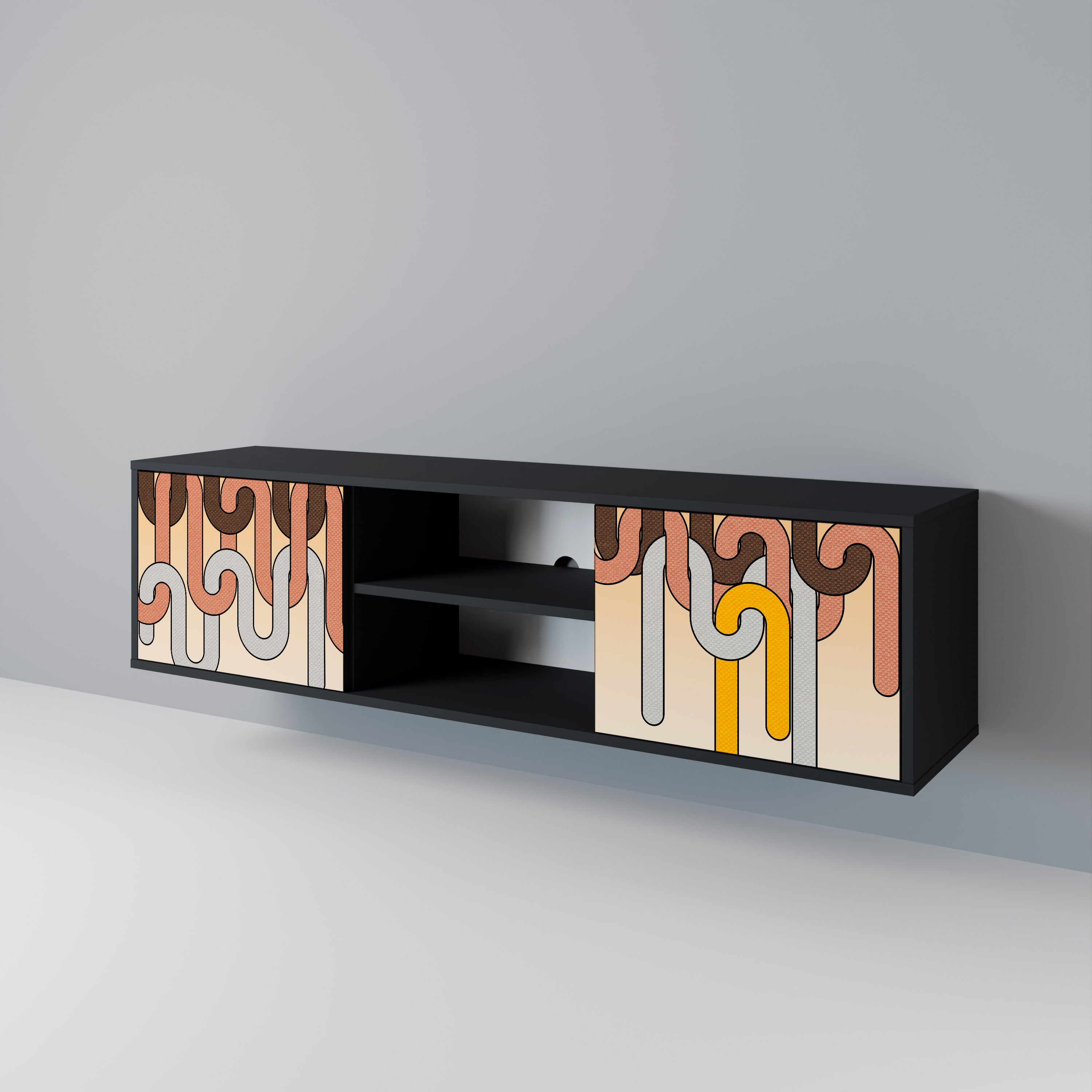 COLORFUL STRINGS 2-Door TV Cabinet