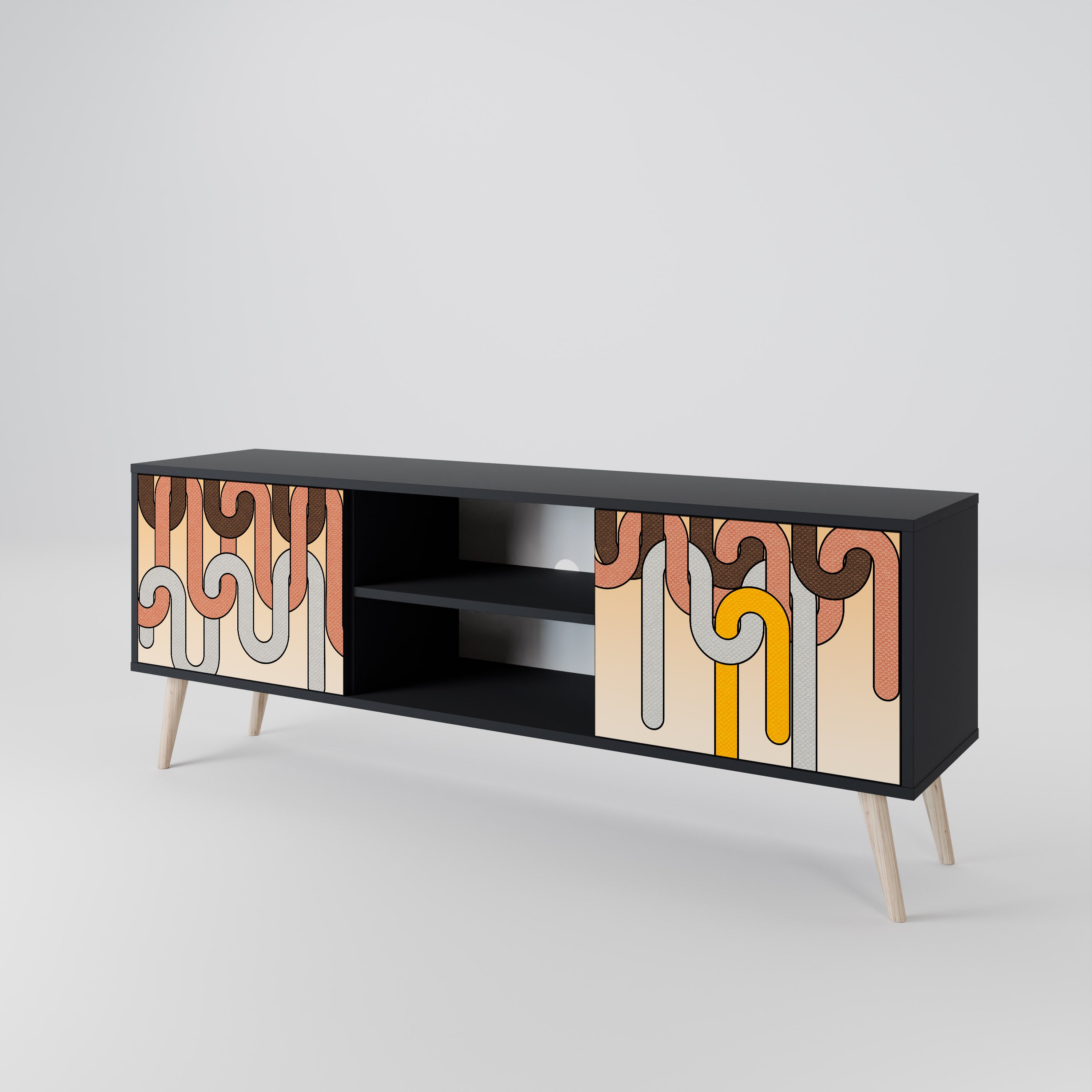 COLORFUL STRINGS 2-Door TV Cabinet