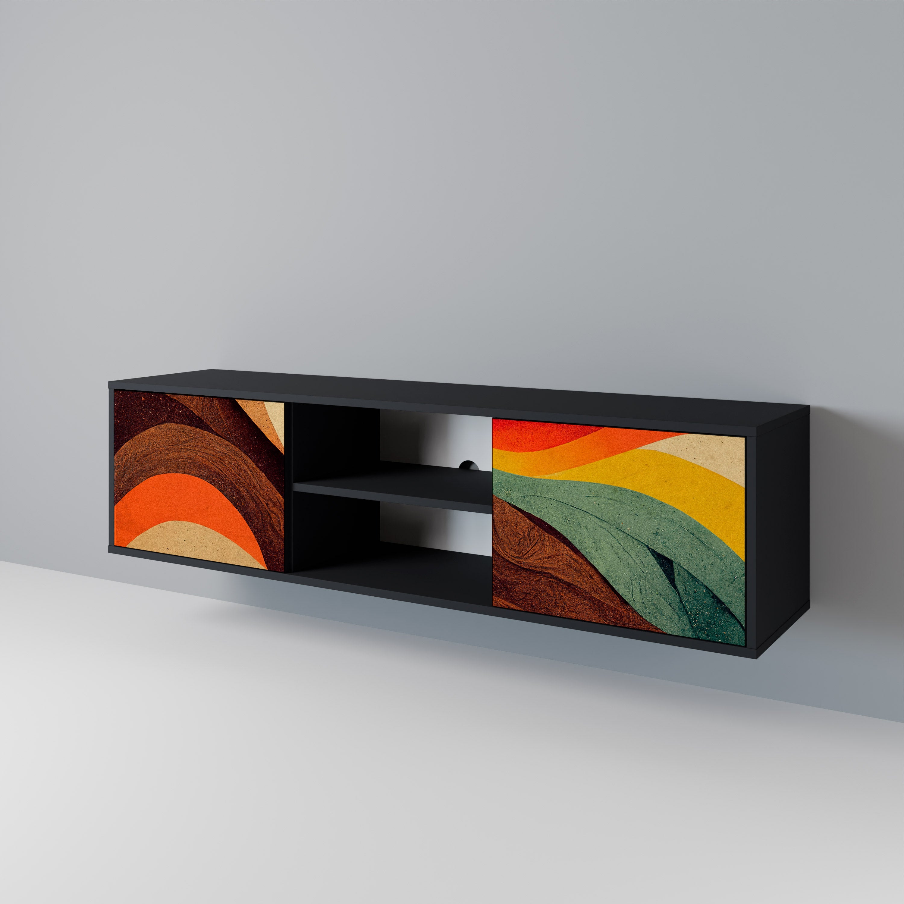 COLORFUL STRANDS 2-Door TV Cabinet
