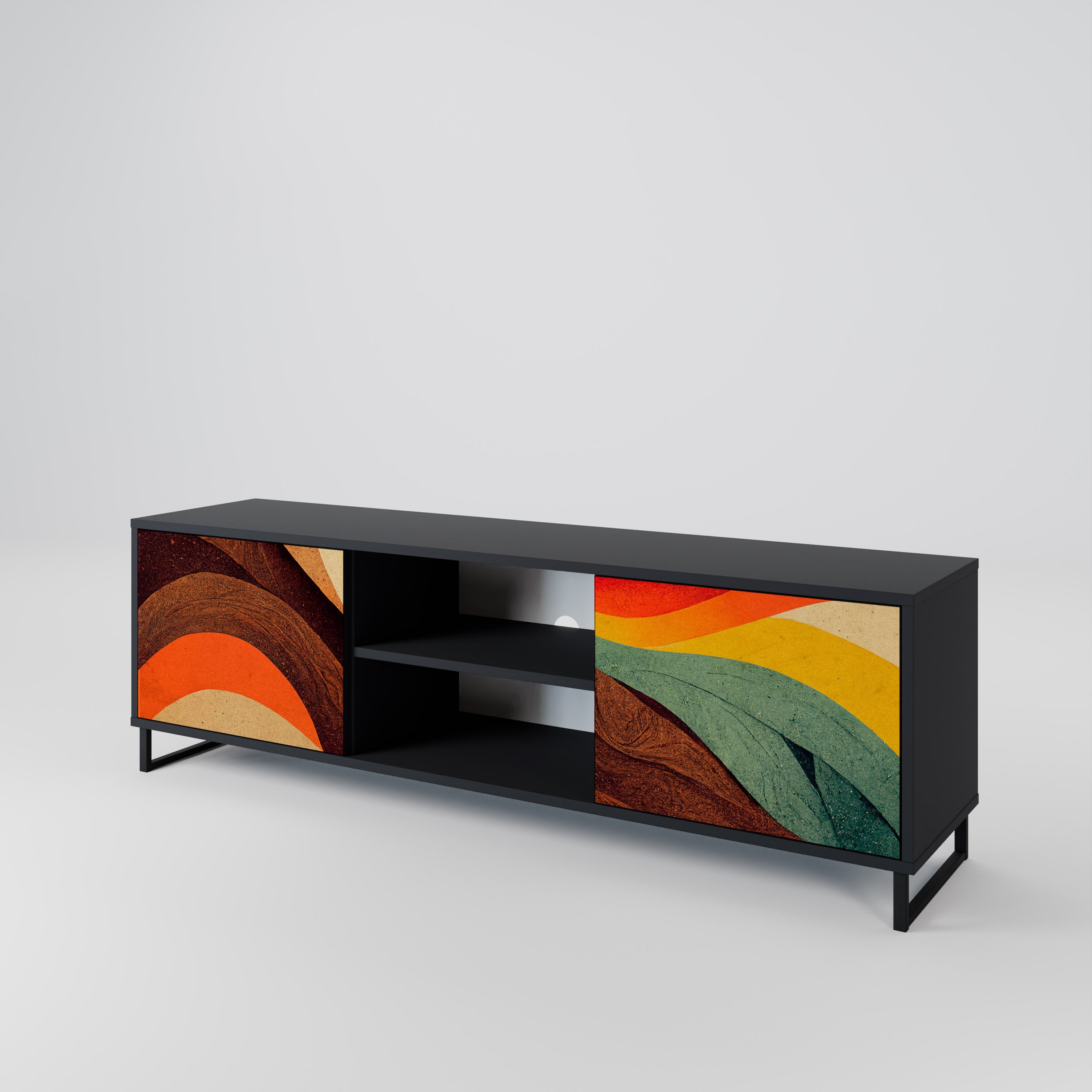 COLORFUL STRANDS 2-Door TV Cabinet