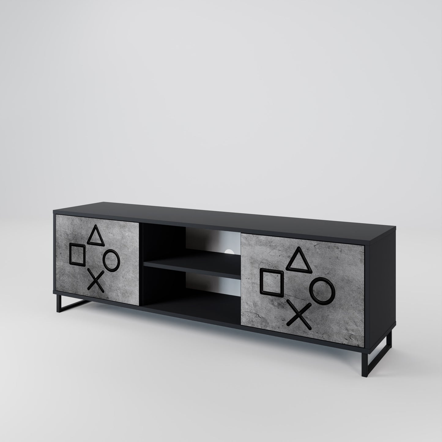 GAMER CHOICE Dvoudveřový TV stolek