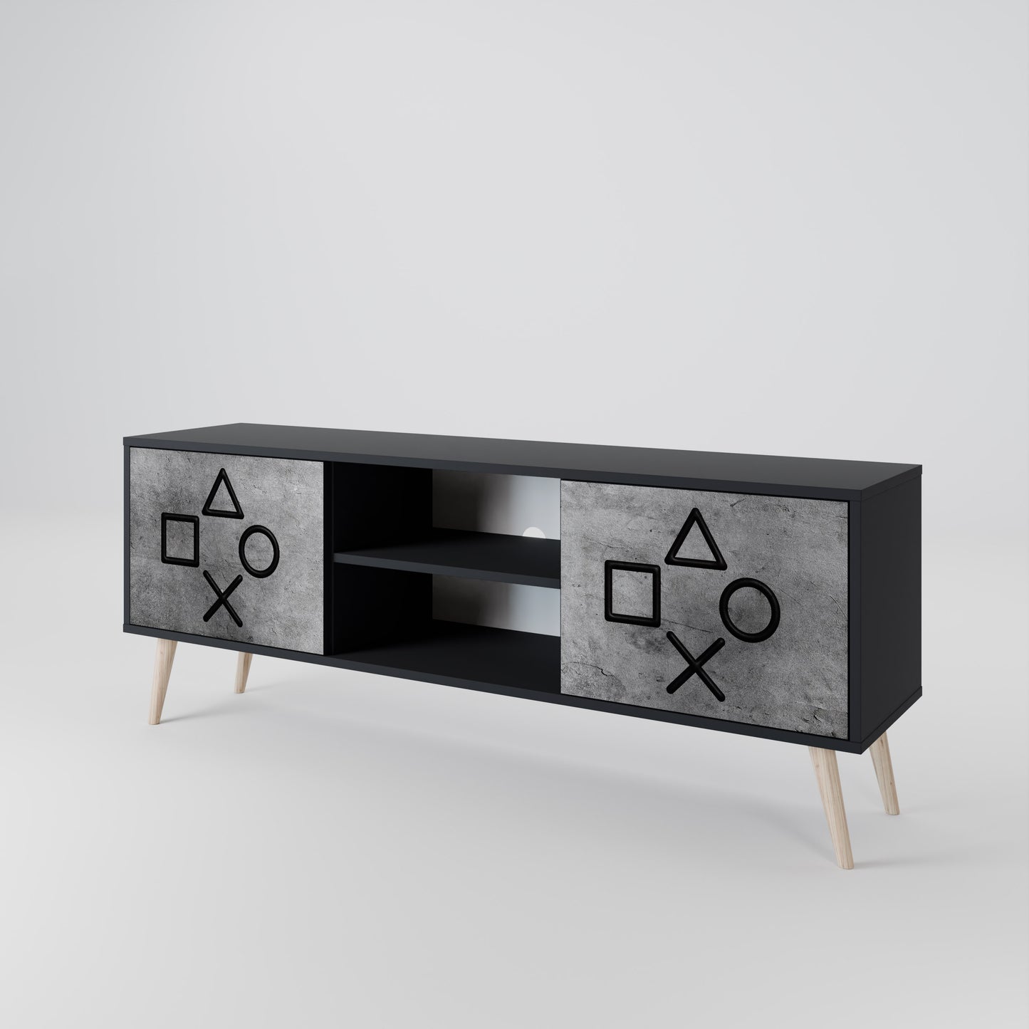 GAMER CHOICE Dvoudveřový TV stolek