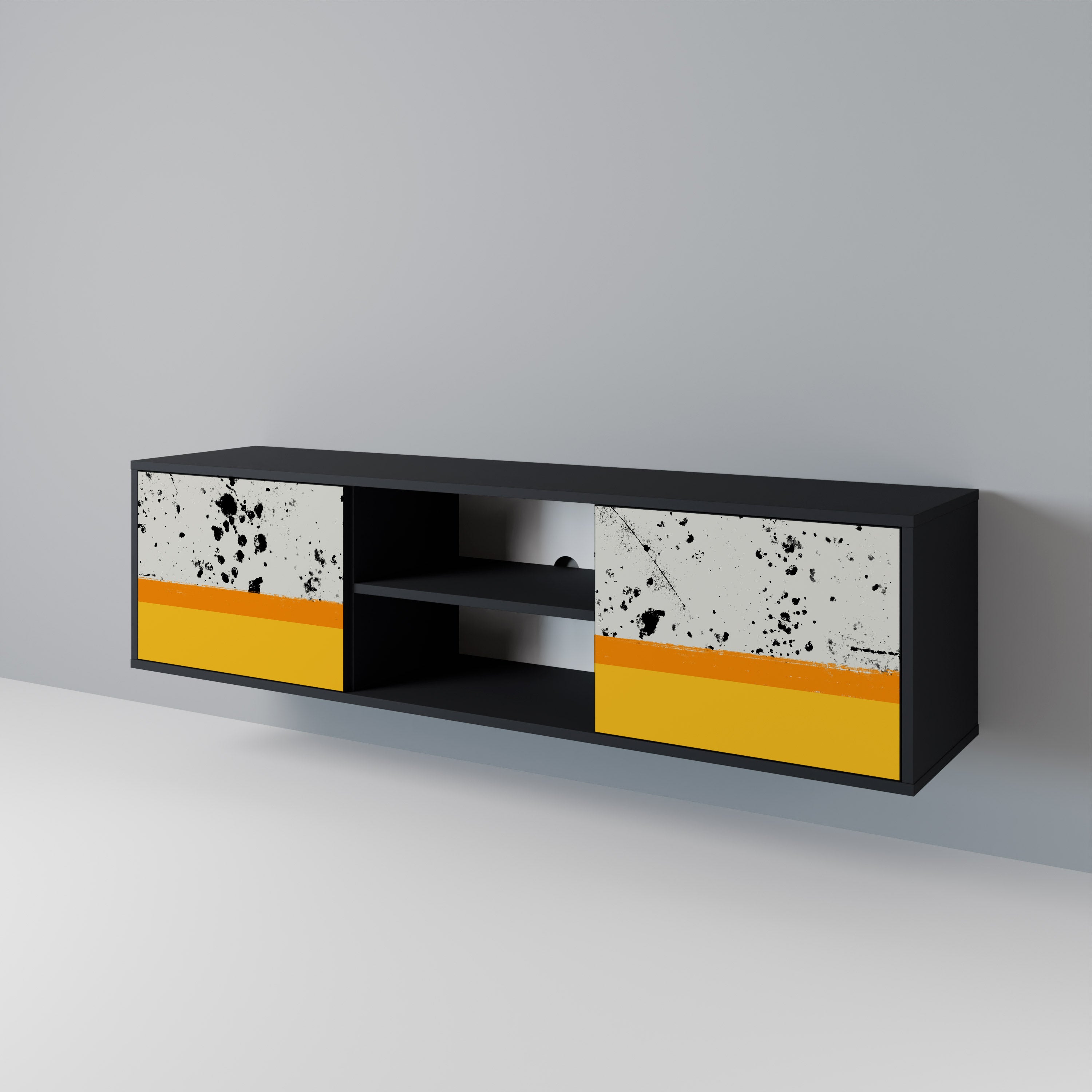 DYED BY ORANGE 2-Door TV Cabinet