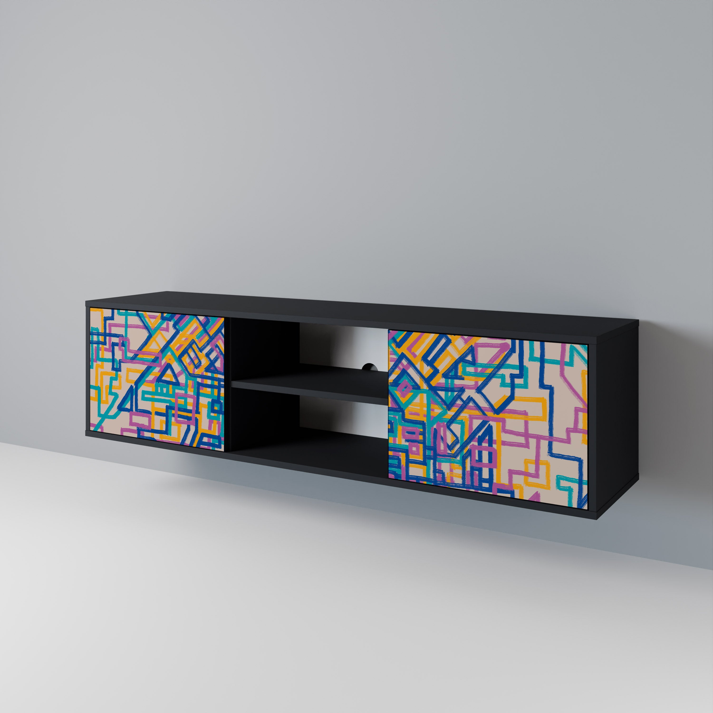 MEMORIES MAP 2-Door TV Cabinet