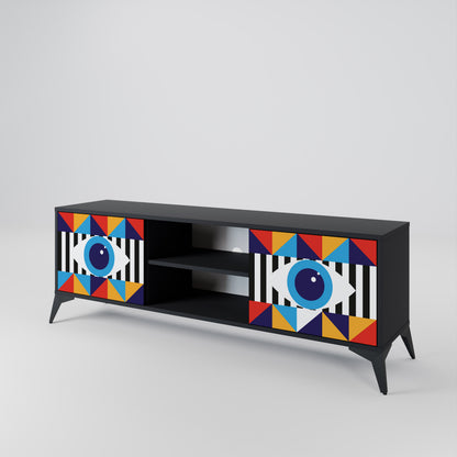 ABSTRACTION AND GEOMETRY Dvoudveřový TV stolek
