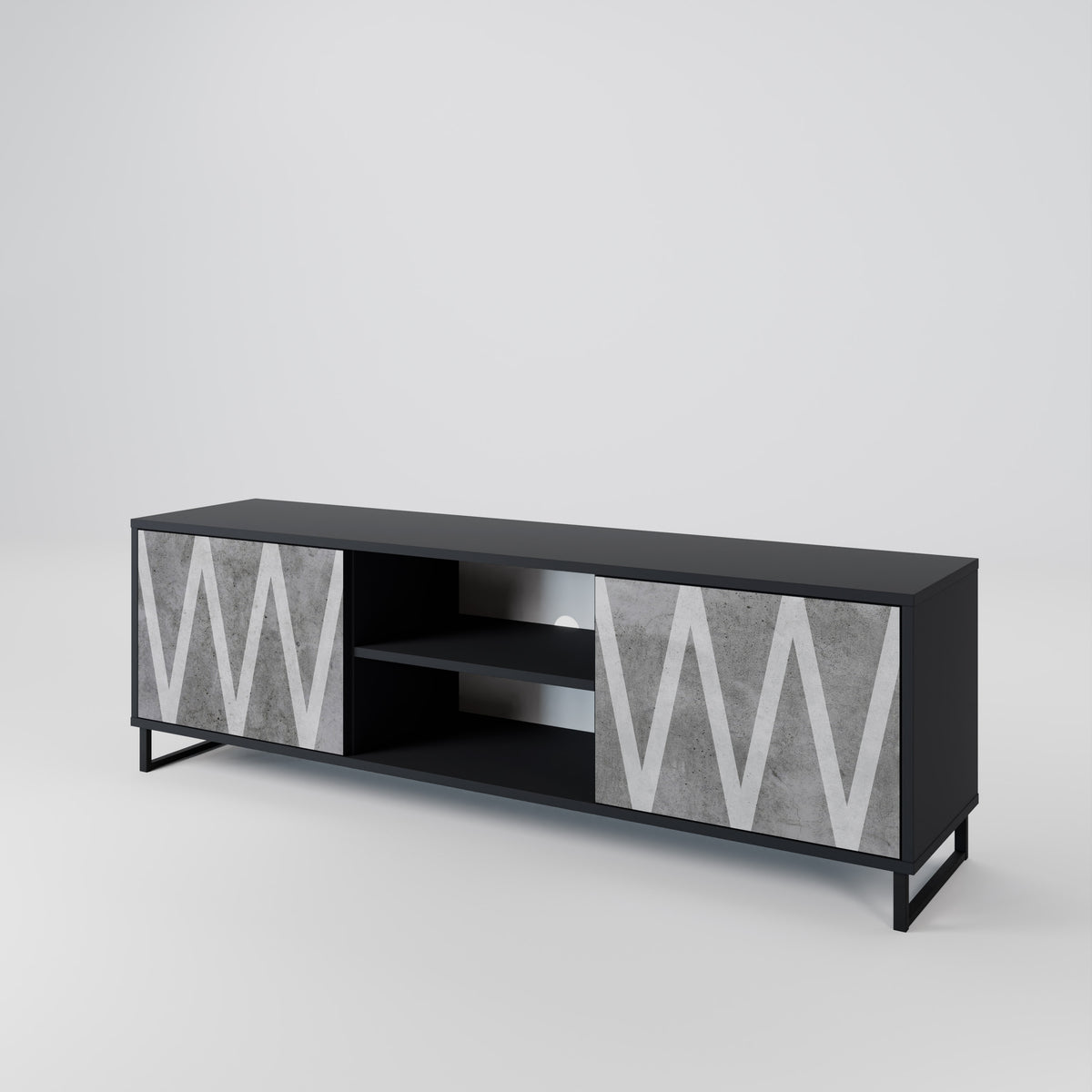 SOLID ZIG ZAG Dvoudveřový TV stolek