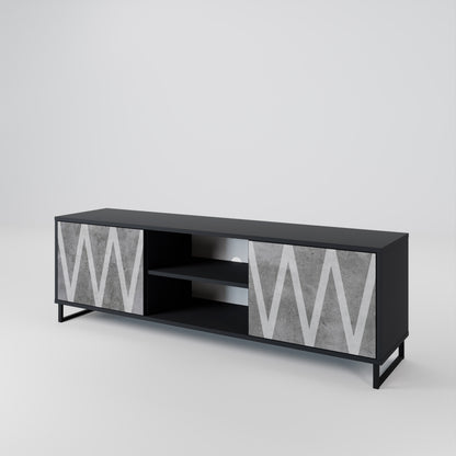 SOLID ZIG ZAG Dvoudveřový TV stolek