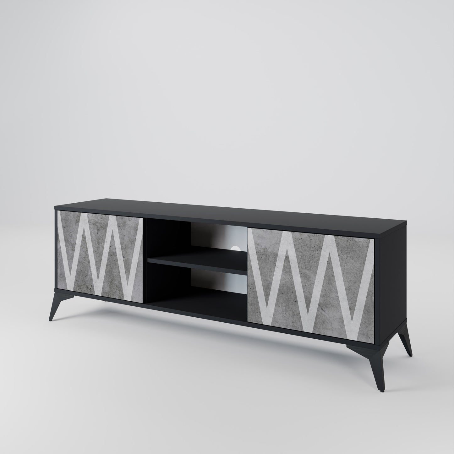 SOLID ZIG ZAG Dvoudveřový TV stolek