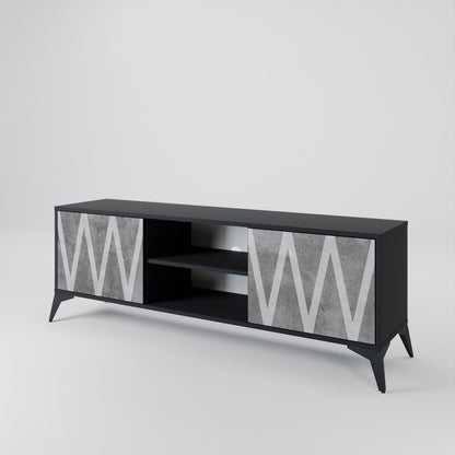 SOLID ZIG ZAG Dvoudveřový TV stolek