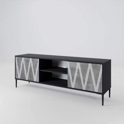 SOLID ZIG ZAG Dvoudveřový TV stolek