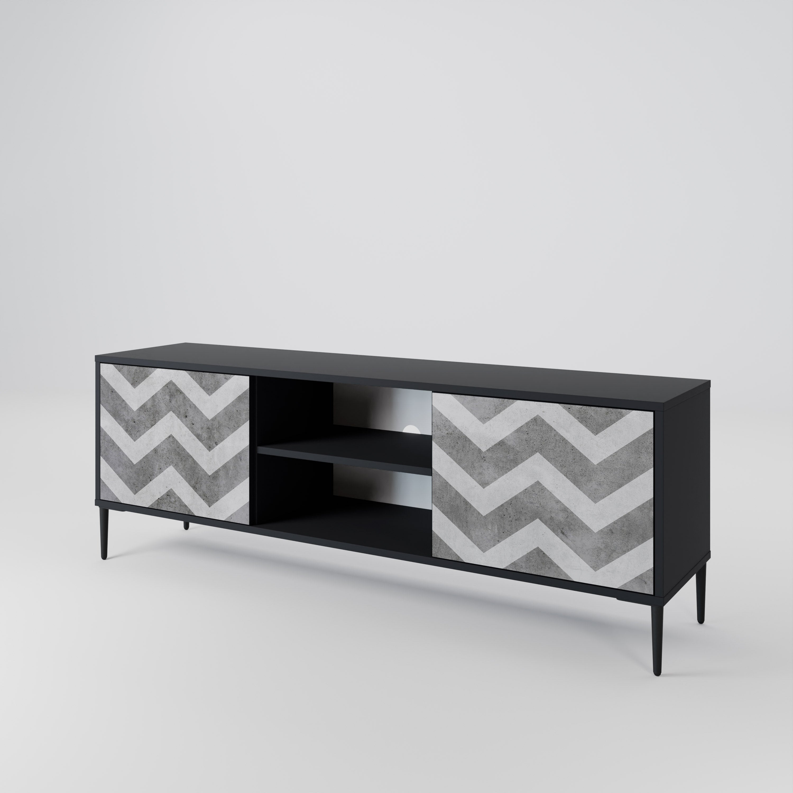 TOUGH ZIG ZAG 2-Door TV Cabinet