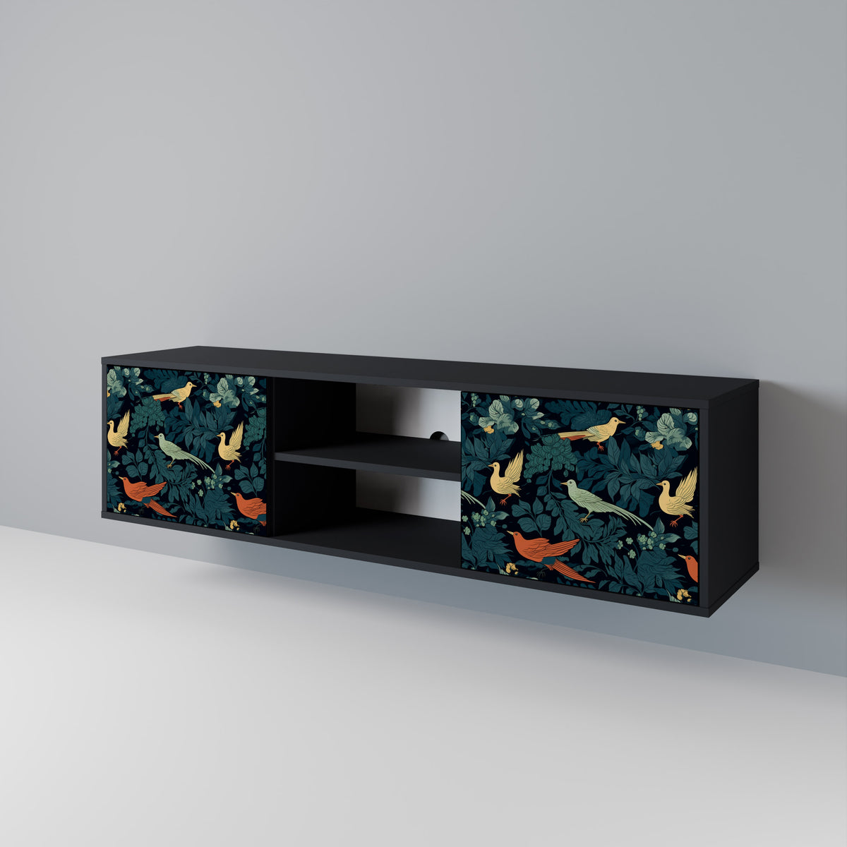 FOWL ORNAMENT Dvoudveřový TV stolek