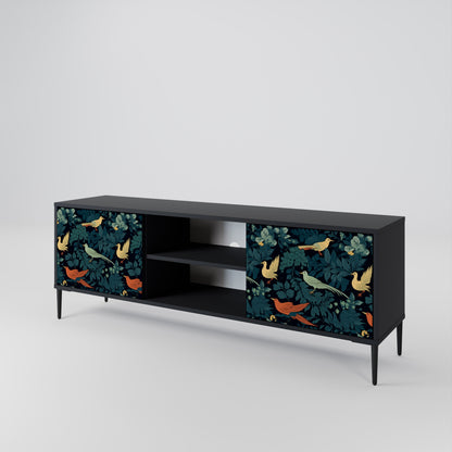 FOWL ORNAMENT Dvoudveřový TV stolek