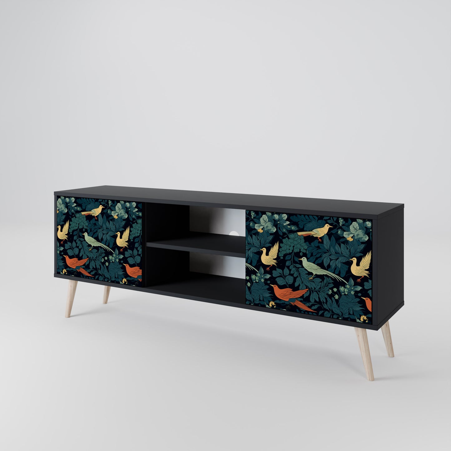 FOWL ORNAMENT Dvoudveřový TV stolek