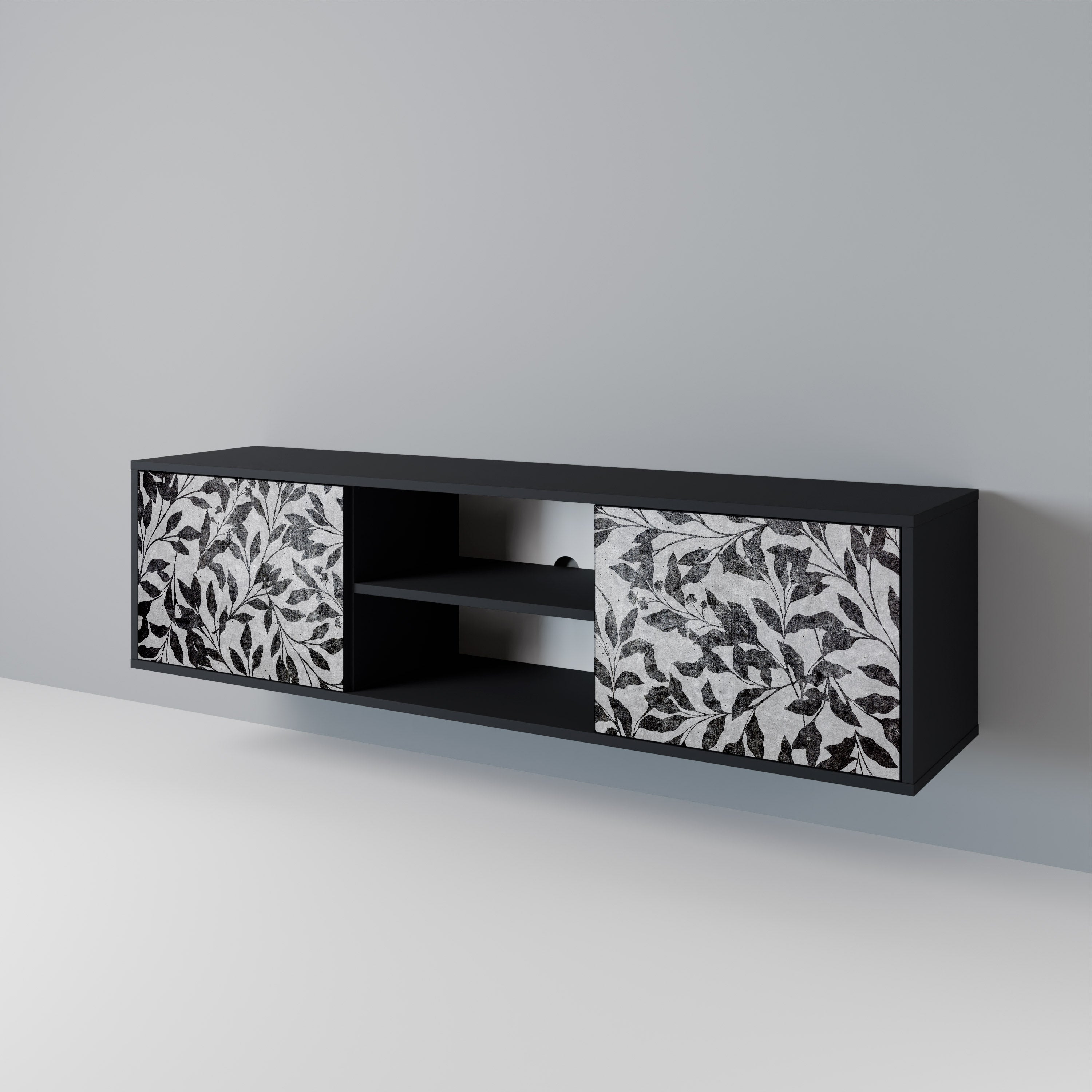 CHARCOAL SPROUT 2-Door TV Cabinet