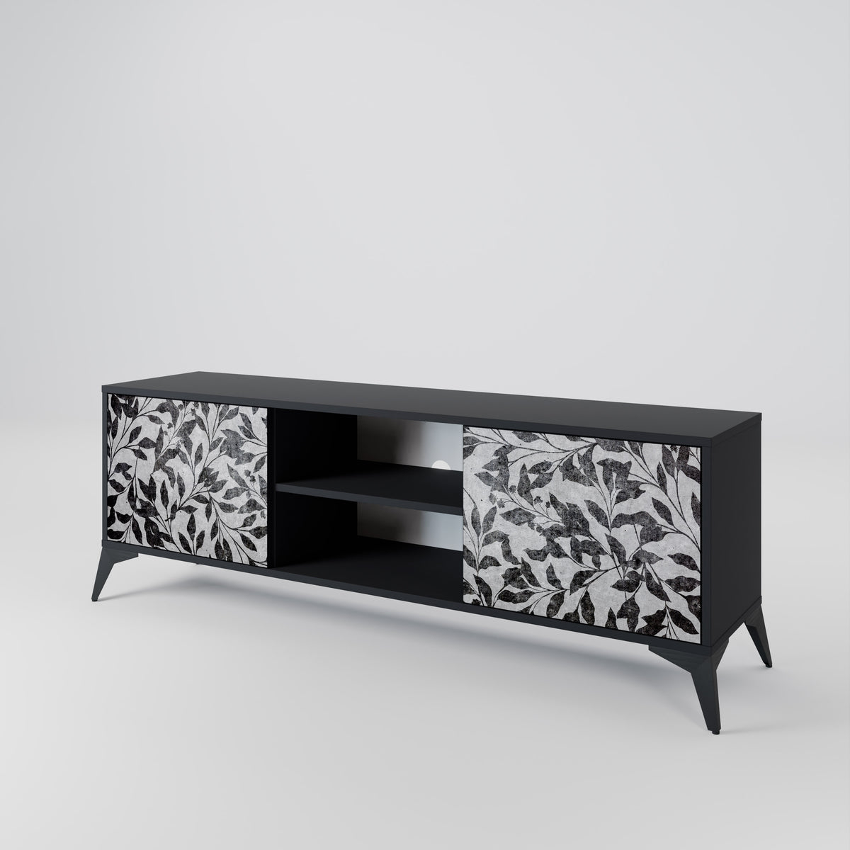 CHARCOAL SPROUT Dvoudveřový TV stolek