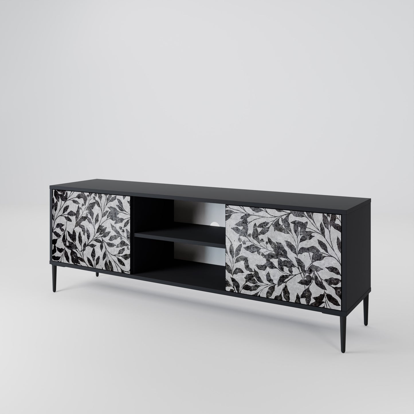 CHARCOAL SPROUT Dvoudveřový TV stolek
