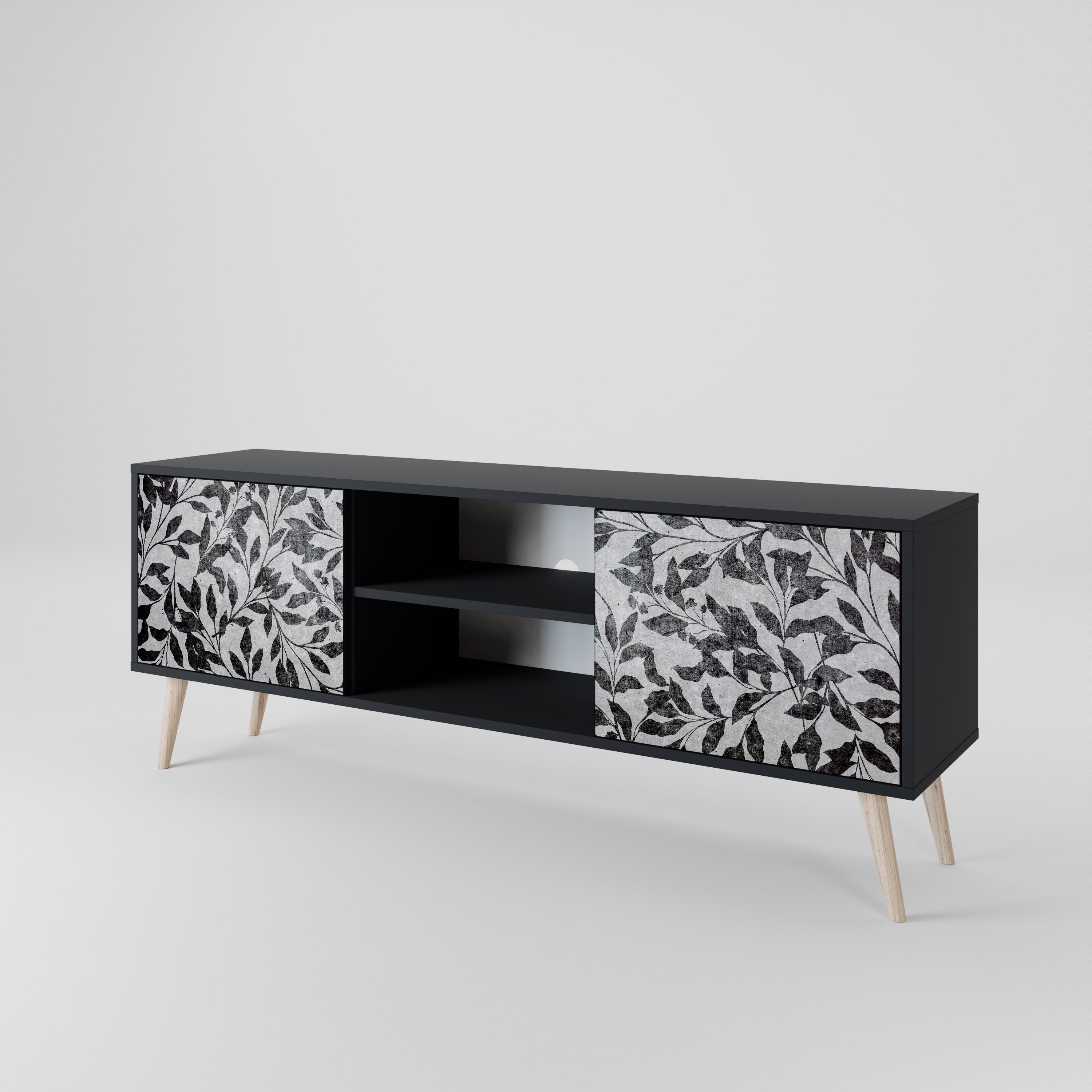 CHARCOAL SPROUT 2-Door TV Cabinet