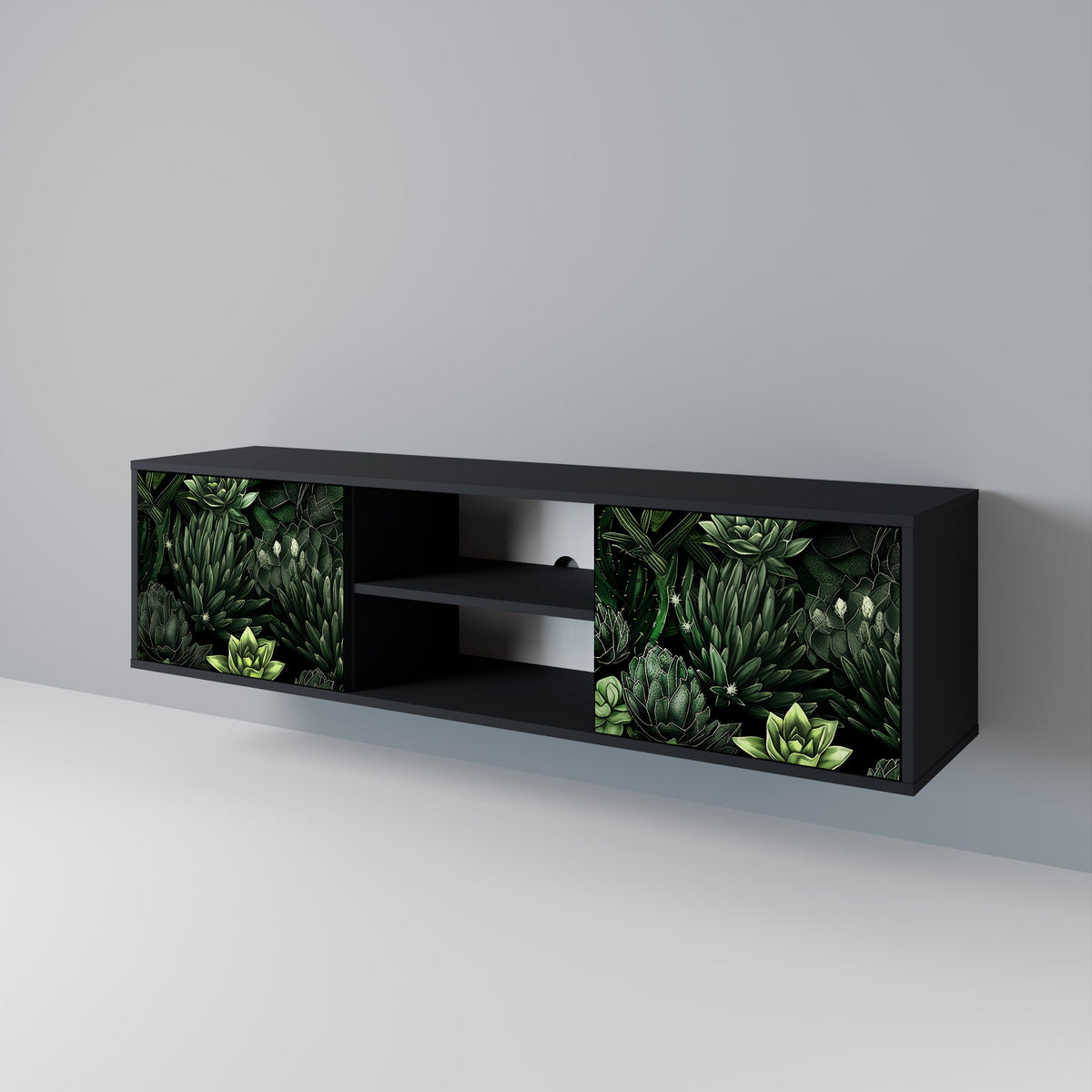 SUCCULENT JUNGLE Dvoudveřový TV stolek