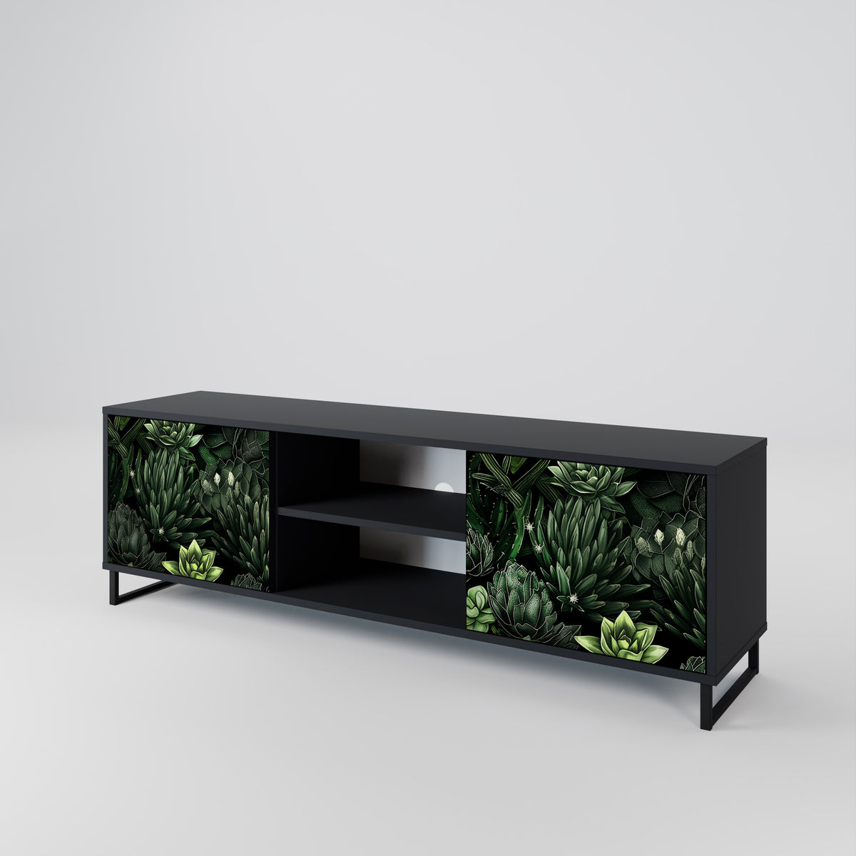 SUCCULENT JUNGLE Dvoudveřový TV stolek