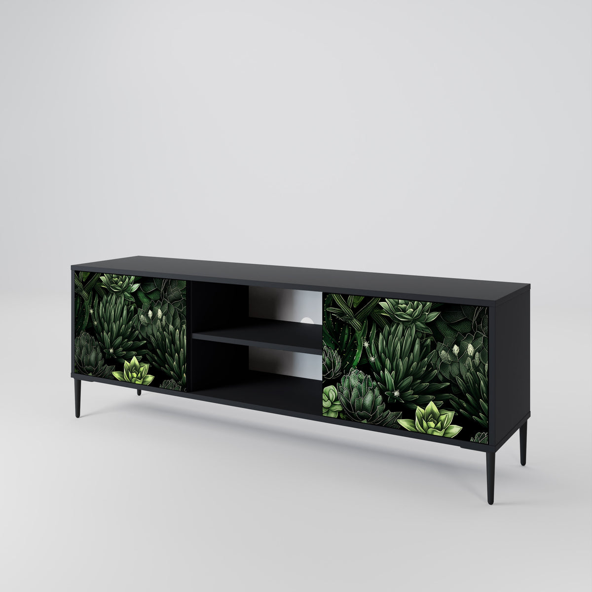 SUCCULENT JUNGLE Dvoudveřový TV stolek