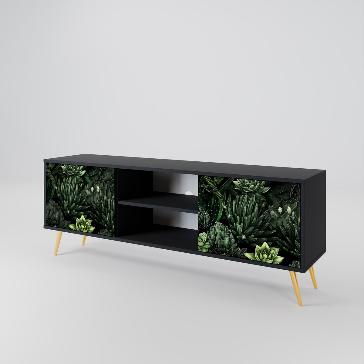 SUCCULENT JUNGLE Dvoudveřový TV stolek