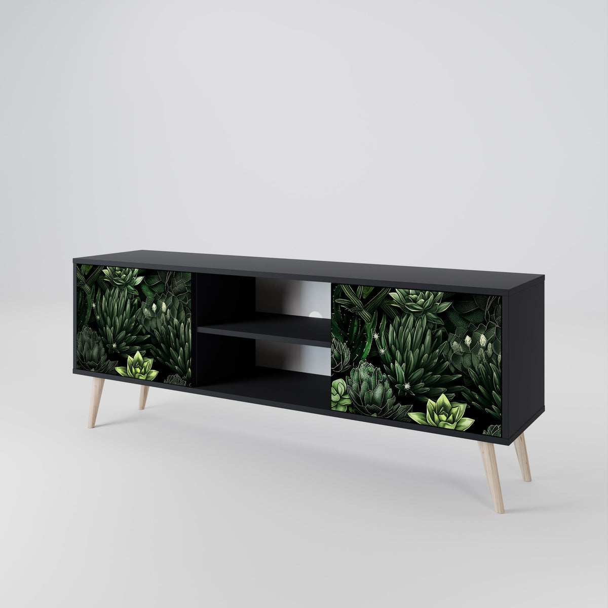 SUCCULENT JUNGLE Dvoudveřový TV stolek