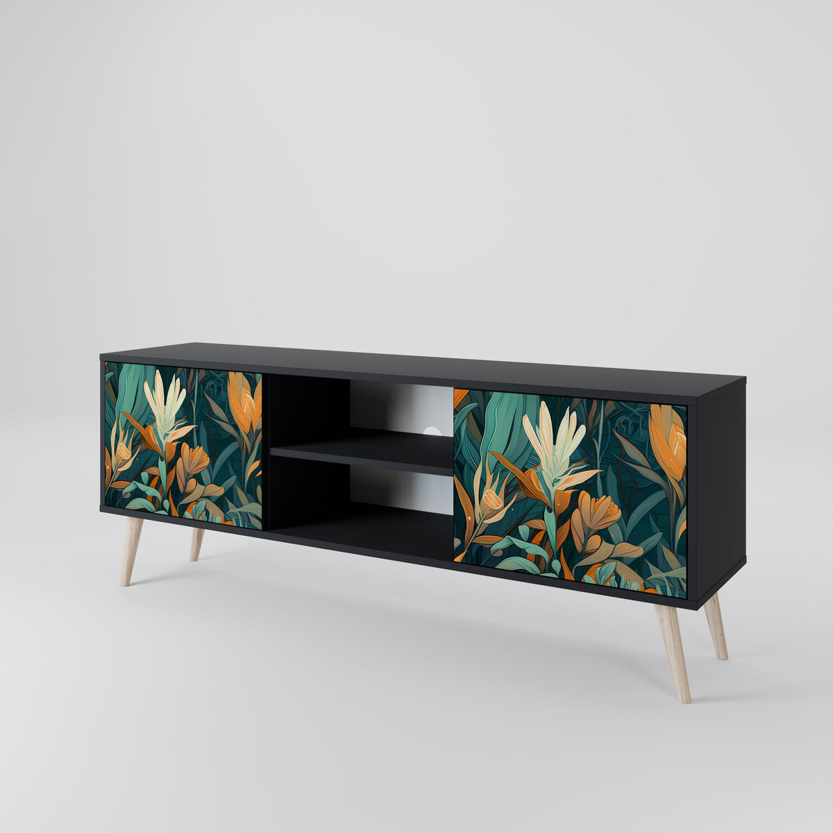 FLORAL SERENITY Dvoudveřový TV stolek
