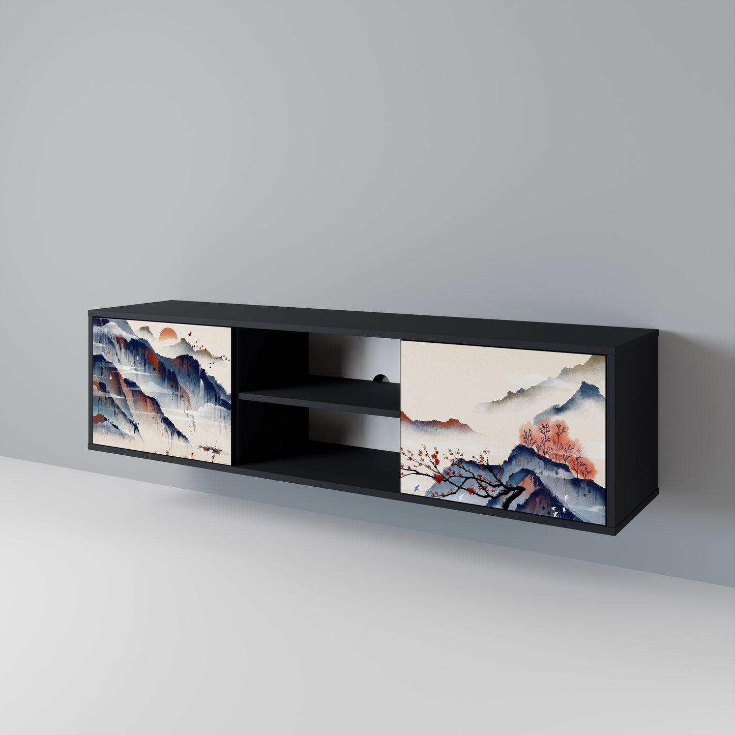 JAPANESE LANDSCAPE Dvoudveřový TV stolek