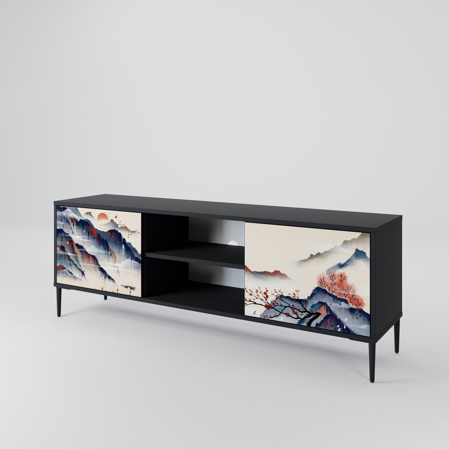JAPANESE LANDSCAPE Dvoudveřový TV stolek
